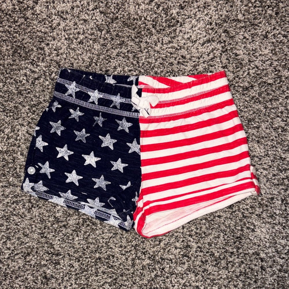 Jumping Beans Navy and Red Star Stripe Kids Shorts